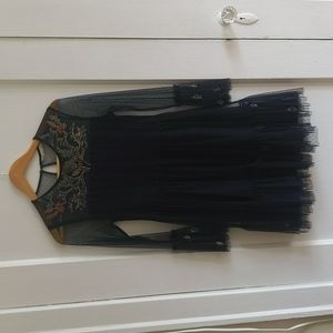 Tulle mesh beaded dress